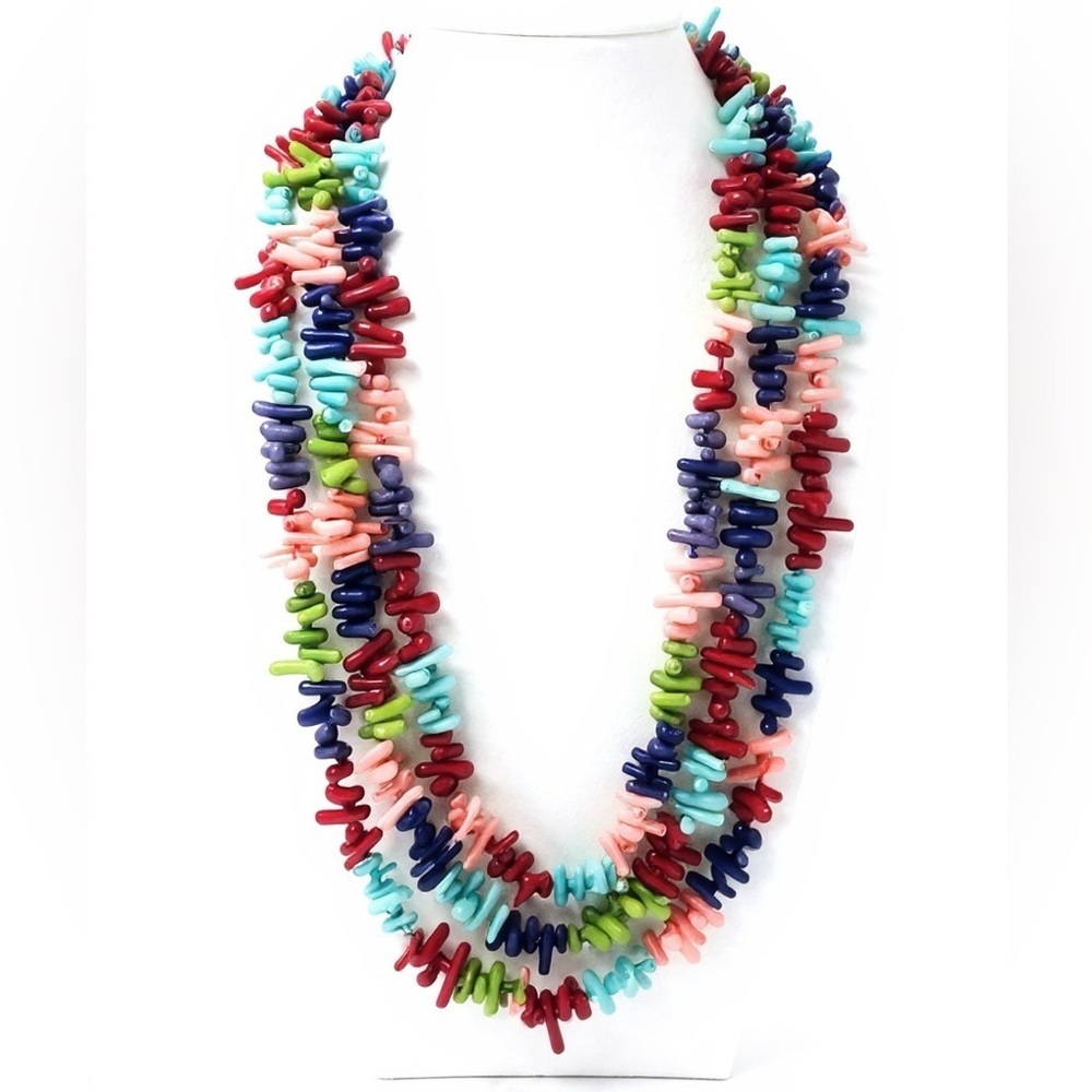 Multicolor Bamboo Coral Necklace